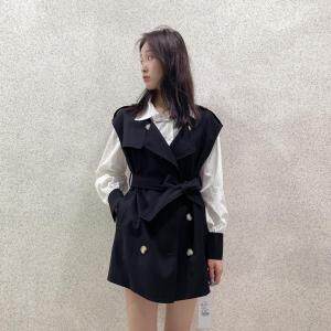 2021秋季新款衬衣马甲两件套韩版S-L现货，女装马夹，Jarmore隽末