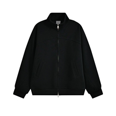 重磅boxy短款全棉450克开衫双拉链卫衣短宽立领外套男RH5321-P55，女装短外套，星座610B-1