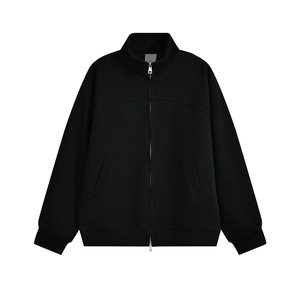 重磅boxy短款全棉450克开衫双拉链卫衣短宽立领外套男 RH5321-P55图片