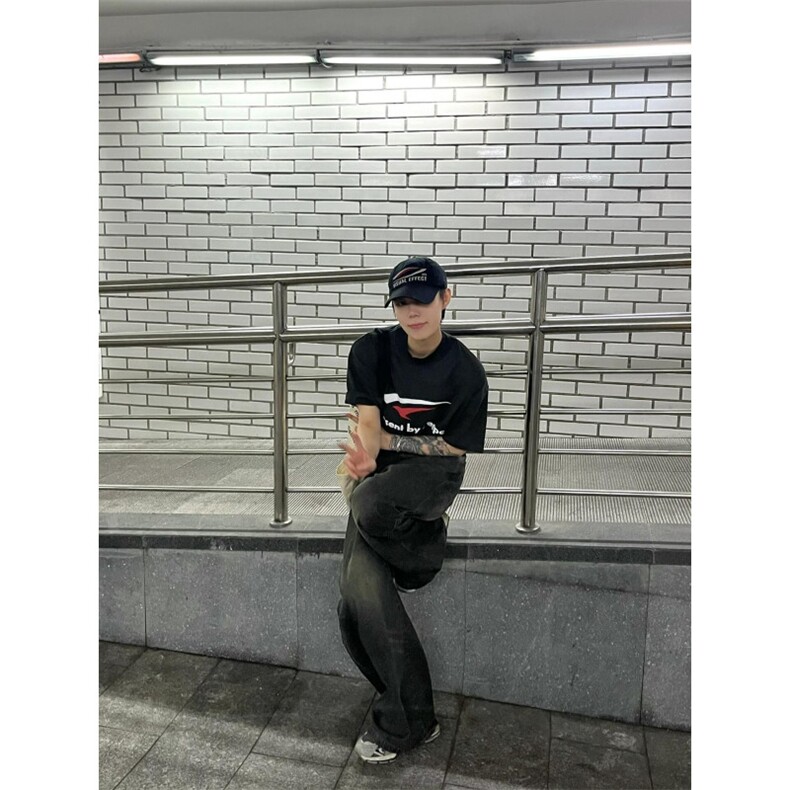 网络图现货重磅230G美式复古小领口印花休闲短袖体恤TX1041-P35,男装T恤,星座715-7