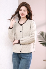 妈妈装大码休闲短外套女2025春秋新款百搭时尚圆领开衫棒球服上衣，女装短外套，简韵佳