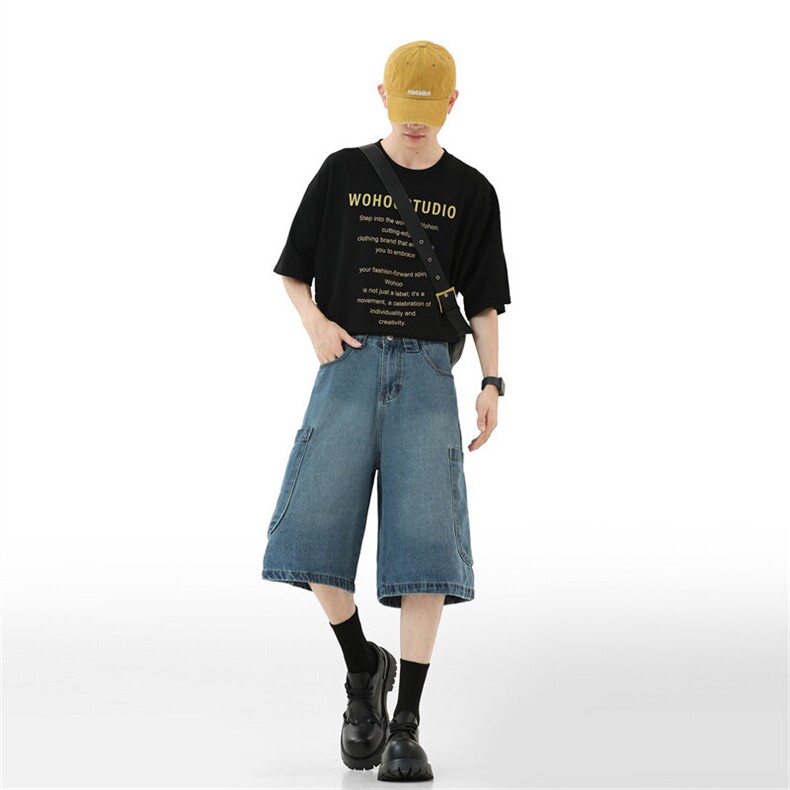 工装大口袋牛仔短裤809B-162-P50,男装牛仔裤,星座809B（原星座805）