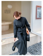 小香风毛呢套装裙女秋高级感气质韩系外套半裙两件套，女装套装/套裙，浙宝212A
