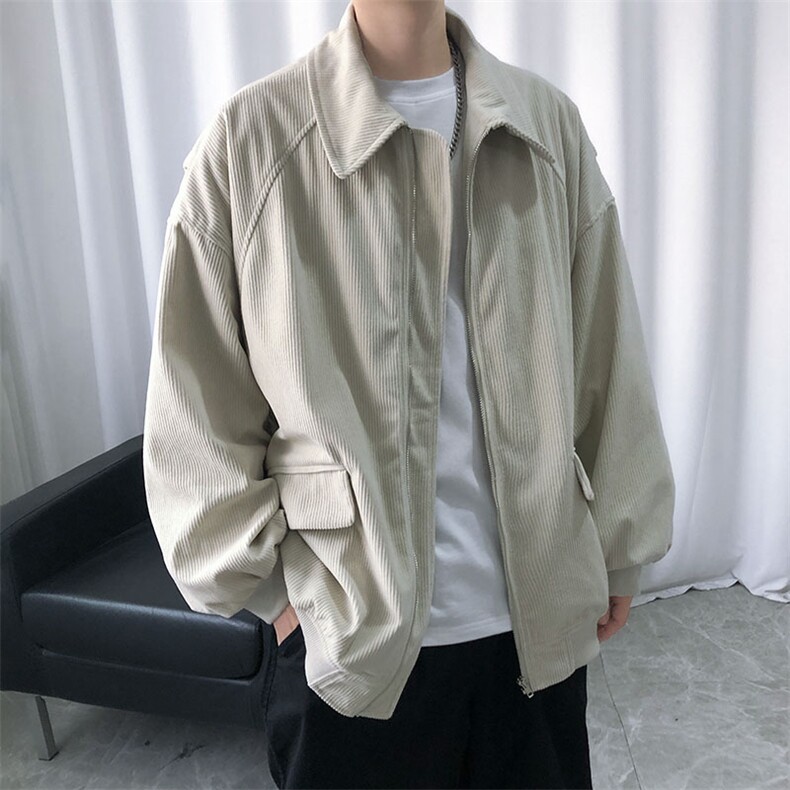 现货主推高品质灯芯绒夹克外套男潮宽松休闲大码A351-JK013-P90,男装夹克,电商A351