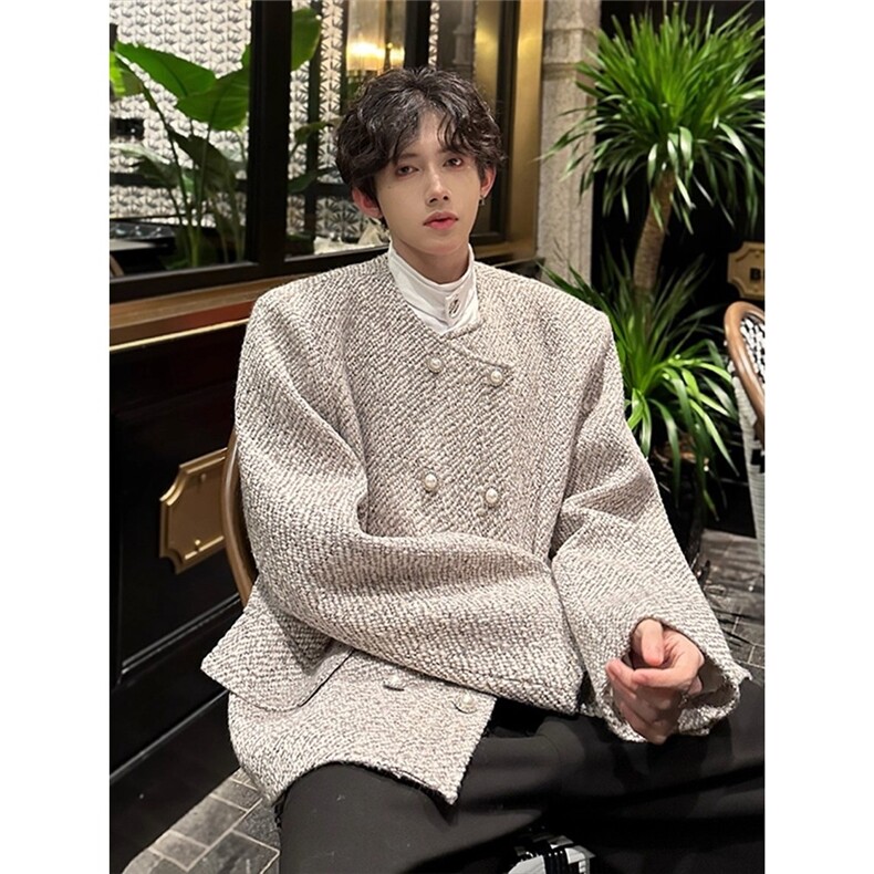 有货DJKM13-批68小香风粗花呢外套男款春秋季潮牌痞帅,女装短外套,星座603-2