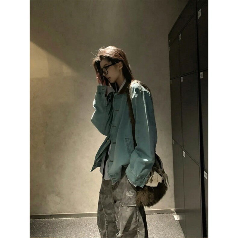 JKA956LL-特P78孔雀绿夹克男水洗复古外套,男装夹克,星座1007（原301D）