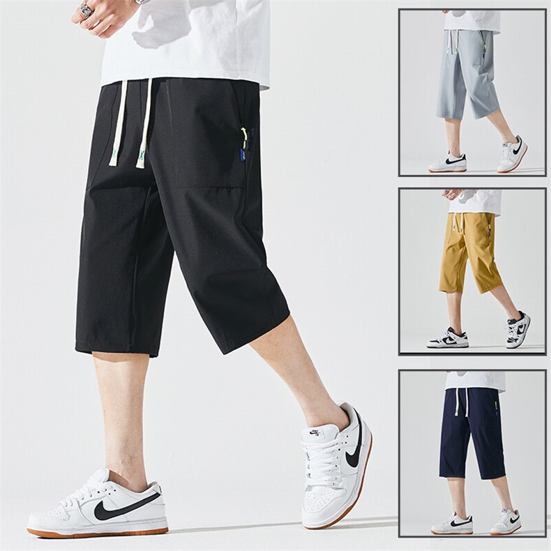 2025夏季新款男士七分裤时尚休闲马裤潮流男裤子KZ1095-P28,男装休闲裤,星座217-4
