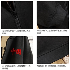 KS21276-P38加绒款-P43连帽开衫卫衣男运动外套大码班服砖墙，男装卫衣，电商A040A