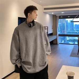 2025立体纯色方格花纹面料卫衣男：聚酯纤维95%氨纶5%WY77050P38图片