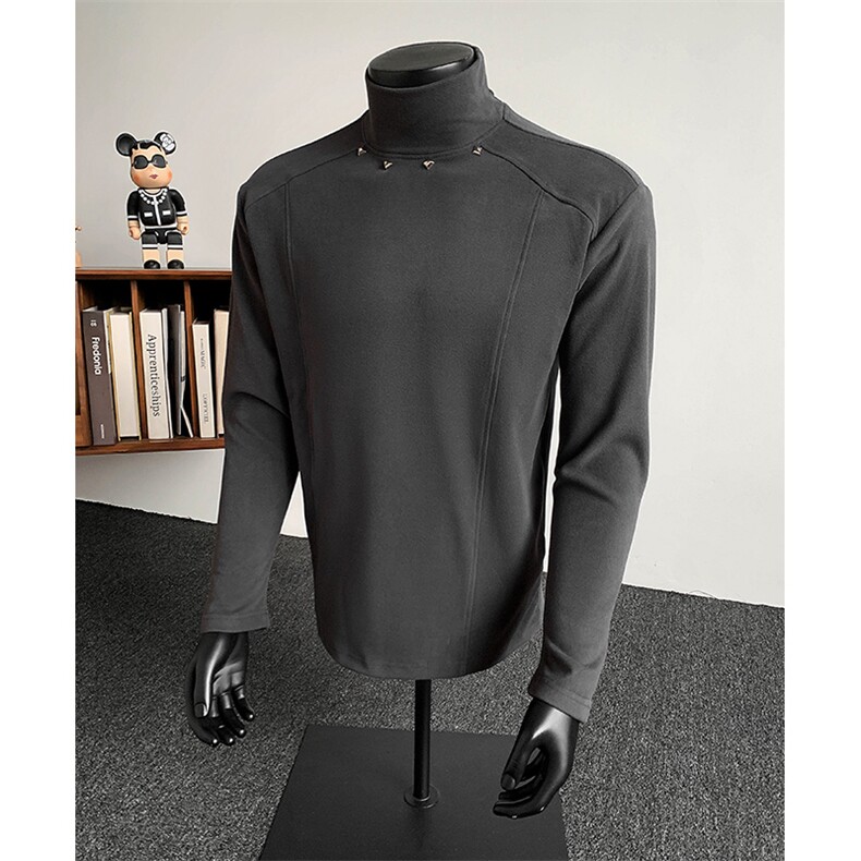 秋冬宽松休闲德绒长袖T恤打底衫XZ808B-WH111-特P20，男装T恤，星座808B