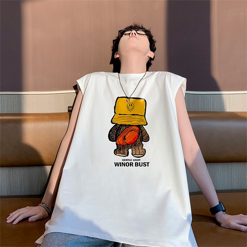 已注册得物直播抖音品质纯棉250克重磅男无袖背心T恤T570P28控39，男装背心/马甲，电商C408(原B339-1)