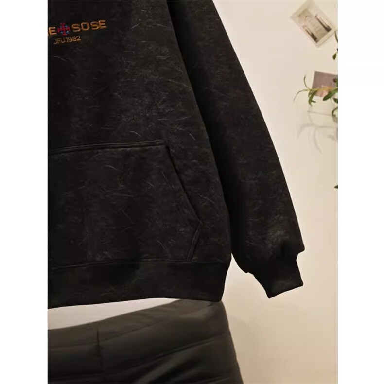 1506/QM180/P46潮牌情侣美式手写刺绣LOGO连帽卫衣,男装卫衣,星座1506