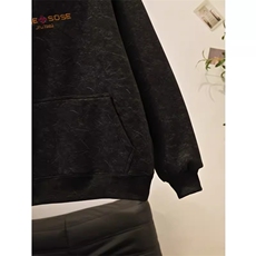 1506/QM180/P46潮牌情侣美式手写刺绣LOGO连帽卫衣，男装卫衣，星座1506