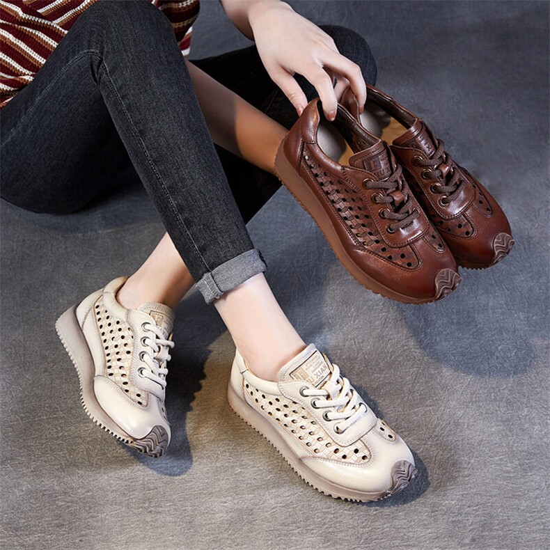 A1112-P245夏季新款真皮手工系带打孔单鞋镂空女鞋阿甘鞋，男鞋休闲鞋，星座1407-6