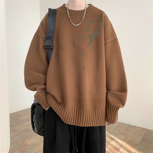 半高领毛衣男大码胖子针织衫毛线衣 M18382-P45 加绒款-P65图片