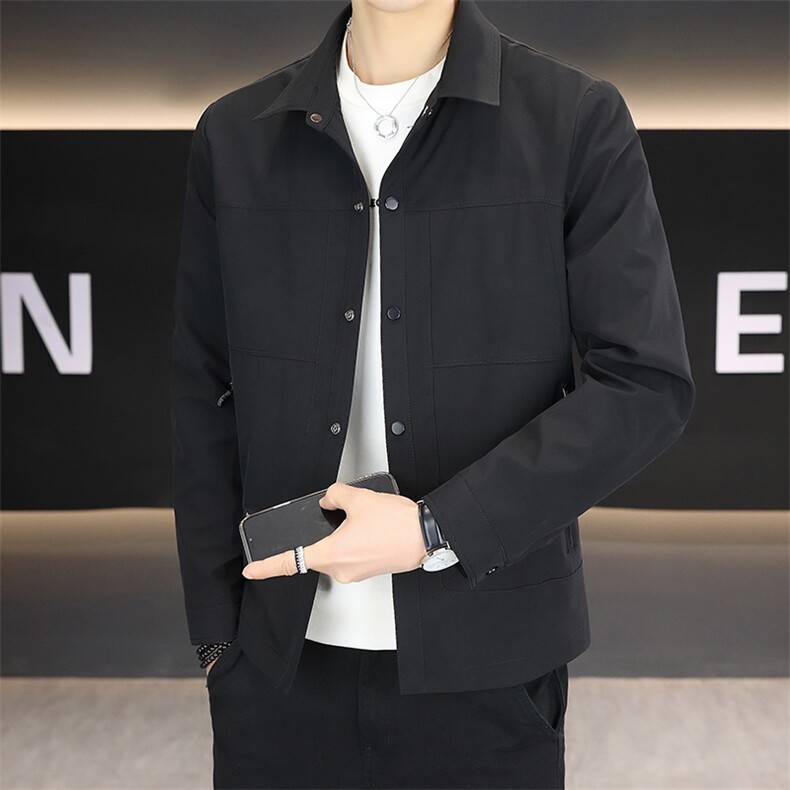 秋季夹克男高品质翻领外套型男商务休闲百搭青年外套N9818-P120,男装夹克,星座310B-3