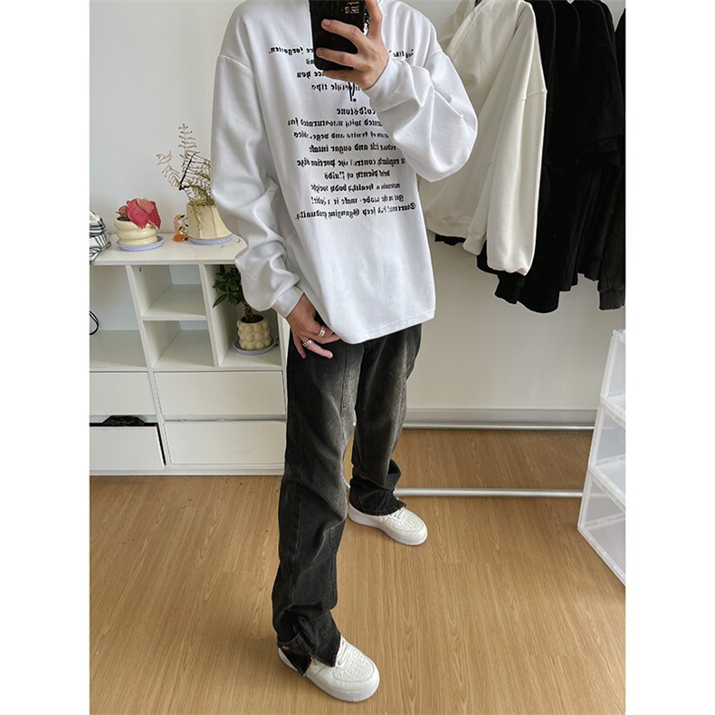 B221美式ins高街小众加绒牛仔裤LK22042-P60控78加绒P75控98,男装牛仔裤,电商B221