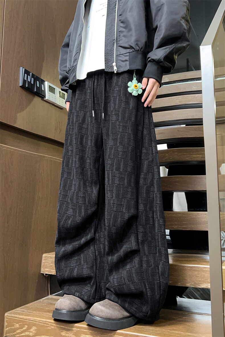 【送挂件】冬季加绒格纹肌理休闲裤灯芯绒男女5D2020-TP4588,男装卫衣,电商A102