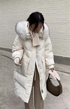 韩版大毛领羽绒服，女装羽绒服，POHIO葆伊