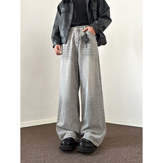 903-AK8011-特P45【S-3XL】潮烟灰复古牛仔裤！2，男装牛仔裤，星座903