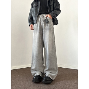 903-AK8011-特P45  【S-3XL】 潮烟灰复古牛仔裤 ！2图片