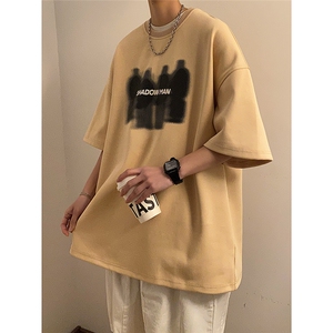 2023夏季新款潮流印花短袖青少年百搭宽松半袖JK23232-p35-控48图片
