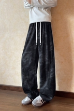 K2612/P40春装新款现货休闲裤男新中式个性潮流大码弯刀裤子，男装休闲裤，电商A141