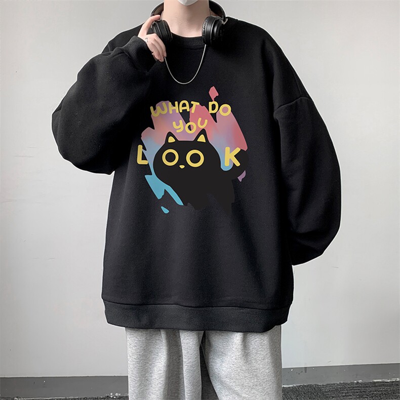 圆领卫衣男超大码胖子肥佬大号长袖t恤S6454-P28,男装卫衣,电商A040