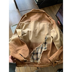 【有货】J7014CC-特P78复古拼接牛仔外套男女款设计感扎染夹克，男装夹克，星座1007（原301D）