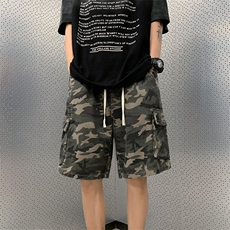 2024夏季新款迷彩工装短裤男潮牌ins宽松五分裤现货K7799-P32，男装休闲裤，星座512-3