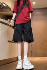 特批P23无差价夏季褶皱直筒伞兵短裤潮流工装冲锋五分裤男DK2118，男装牛仔裤，电商A001-1