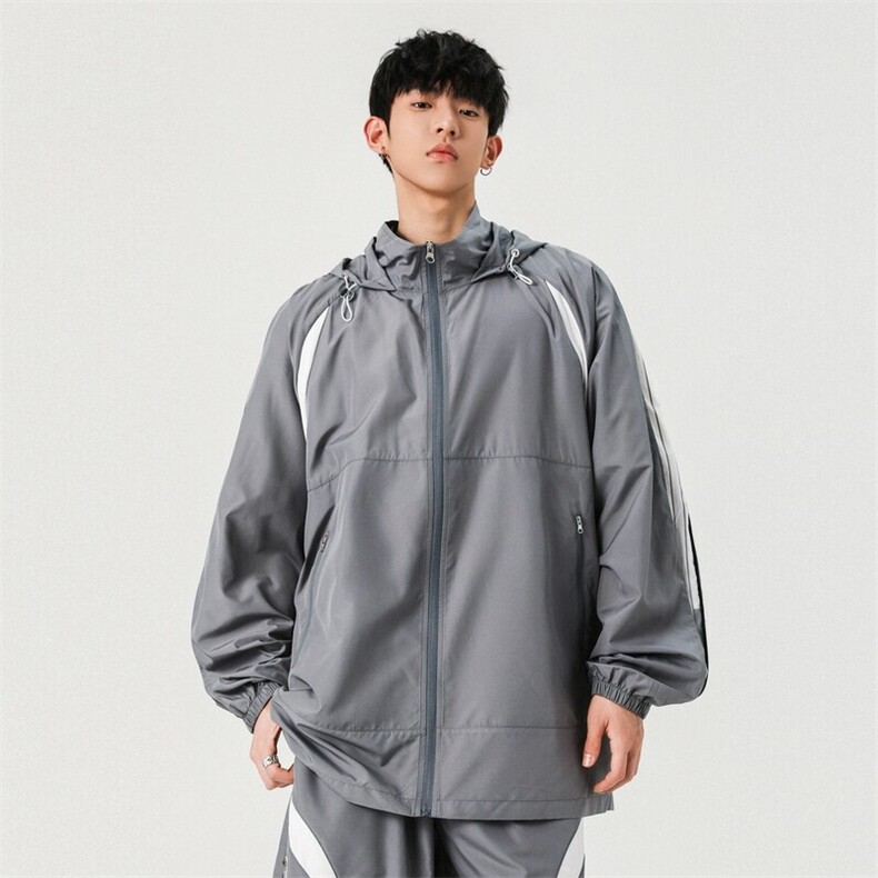 夏季户外撞色拼接UPF50+防晒服防泼水连帽外套A406 F6326 特P55图片