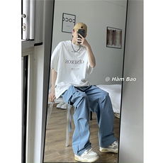 春装现货~多巴胺休闲裤大口袋工装伞兵裤1XZ502-K665-特55控78，男装工装外套，星座502