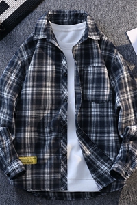 秋冬休闲潮流格子衬衫保暖加厚打底衫男C2158-特P32/C9732-特P40图片