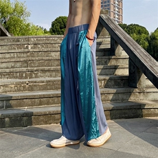 夏季棉麻撞色复古八分裤ZK032-P65，男装休闲裤，电商A021