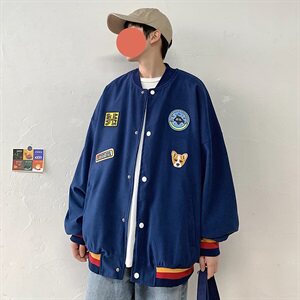 2021春季情侣外套男夹克绣花个性动物XZ213 - 19JK11-P105图片