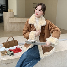 【现货】2025年新款韩系加厚皮毛一体192-668P210K298，女装皮草，浙宝192（原082）