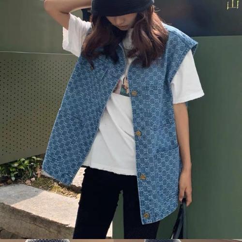 2021秋冬新款大口袋炸街宽松显瘦百搭马甲外套,女装马甲,L·H·X