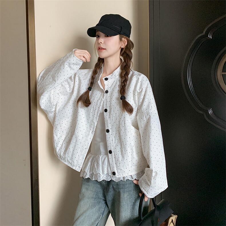 现货波点外套2534P145控218,女装短外套,2C201