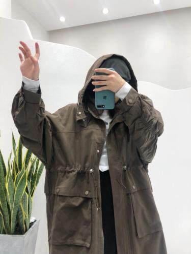 秋季中长款风衣，女装风衣，E·呀