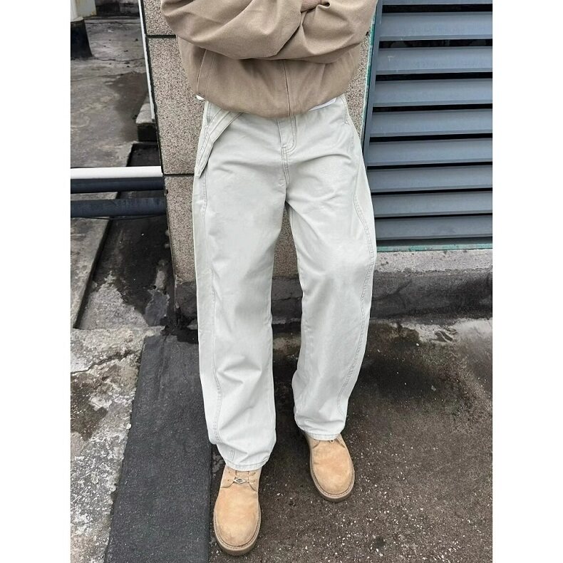 春夏复古弯刀直筒牛仔裤男士百搭宽松弹力纯色休闲裤KD806,男装牛仔裤,星座1116A（原606A-3）