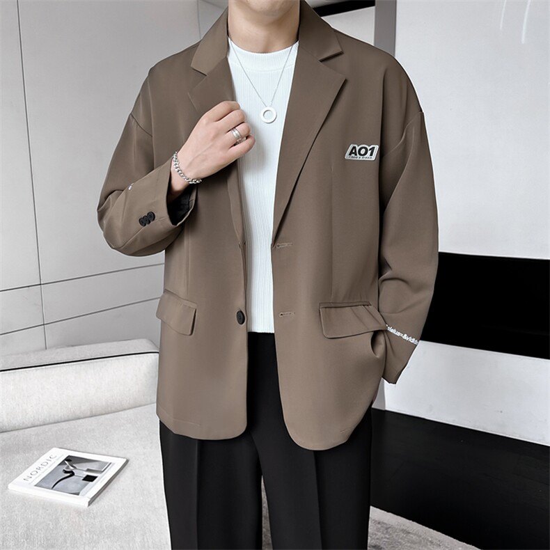 23/秋轻熟风西装外套男士韩版宽松潮流西服上衣A210-XZ01-P95,男装西服,电商A210