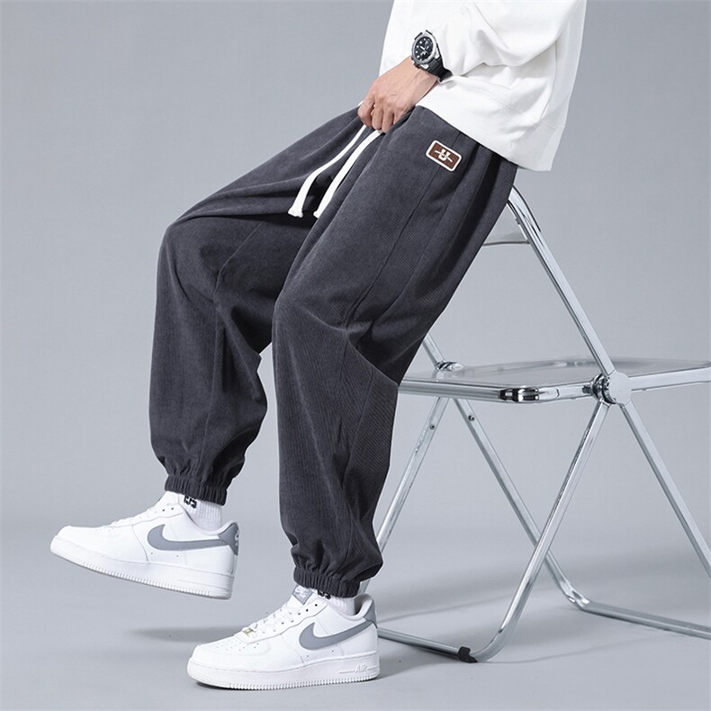 秋季男士灯芯绒运动裤男士宽松束脚休闲裤CK2329P32，女装休闲裤，星座1107