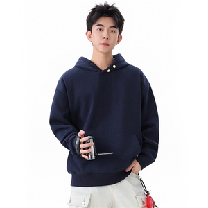 抖音得物高品质 美式高街重磅曼巴棉古铜两粒扣连帽卫衣外套XS066,女装短外套,电商A486-1