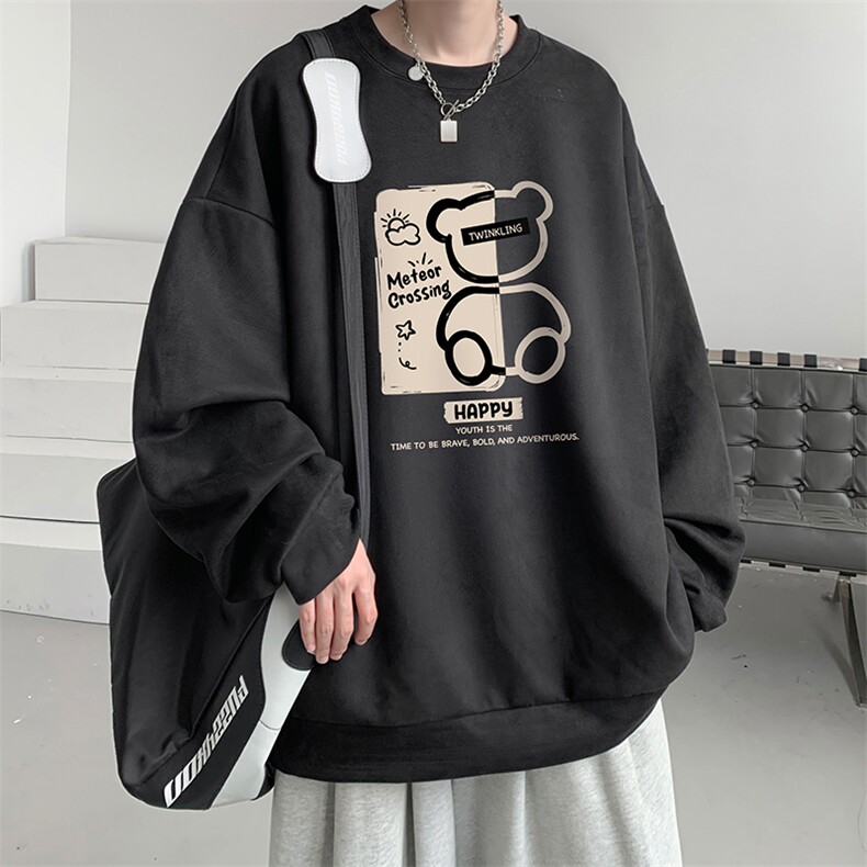 麂皮绒卫衣男大码重磅长袖t恤男JW81352-P35,男装卫衣,电商A040