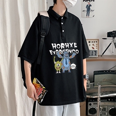 PL57048-P35翻领短袖polo衫男大码胖子半袖t恤男有领保罗衫模特，男装Polo衫，电商A040
