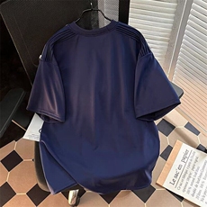 T恤男女短袖韩版潮流肩膀拉链帅气2025夏季ins宽松体恤ST545-P35，男装T恤，星座412-3
