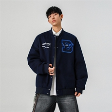 春装现货贴布刺绣棒球服XZ609-WT2350-特P90-148，男装夹克，星座609