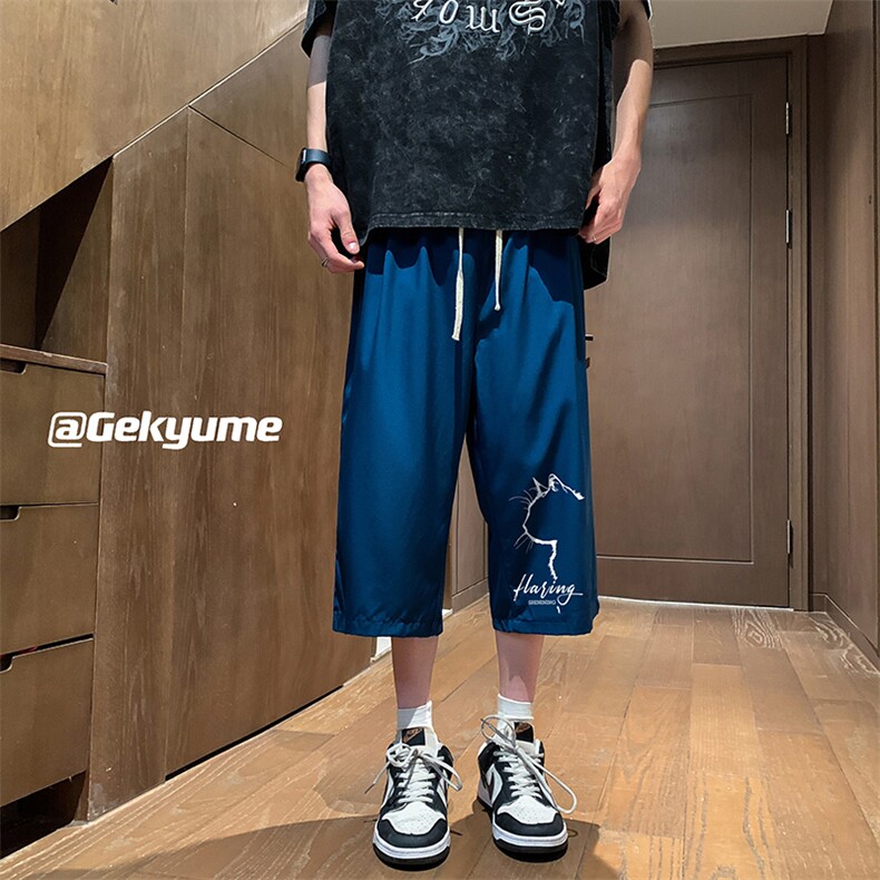 冰丝七分裤男大码速干短裤男五分裤酒店风风格QK72344-P25,男装休闲裤,电商A040