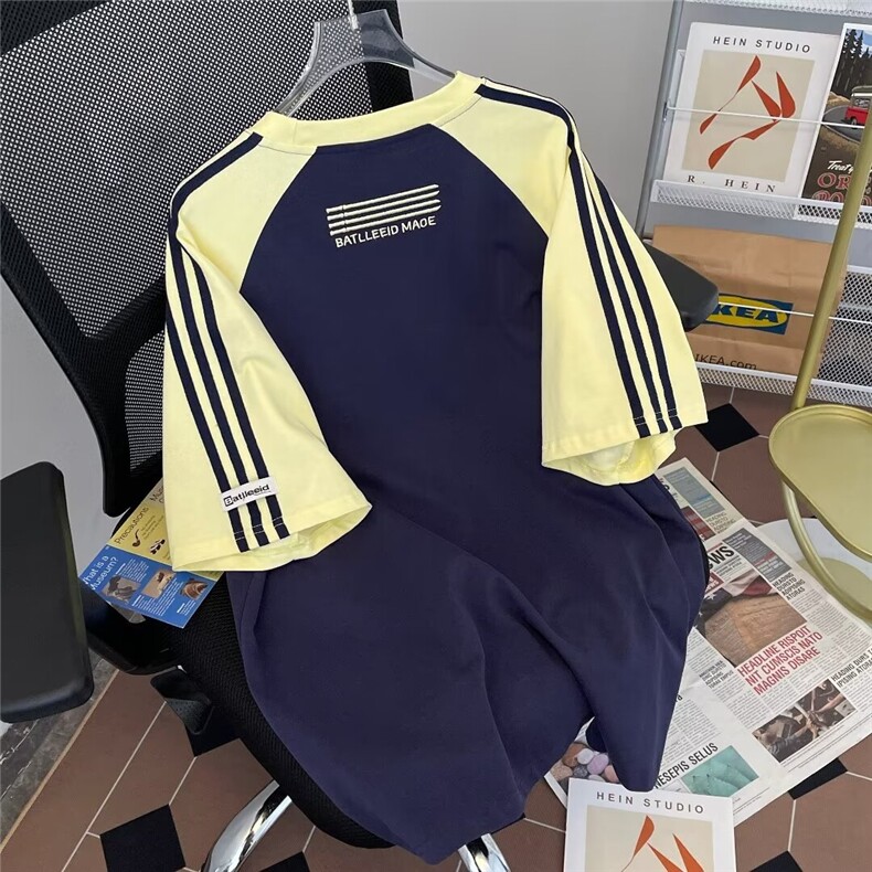 wassuphappy美式复古短袖t恤男夏季2025新款潮牌情侣装休闲半袖,男装T恤,星座1008